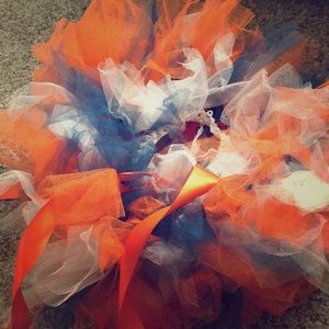 Orange, blue and white handmade tutu for baby